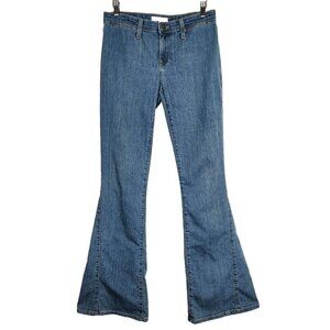 Joie Flare Jeans Womens 28 Blue Mid Rise Stretch USA Made 70s Boho Hippie